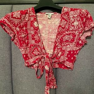 NEVER WORN Paisley Bandana Crop Top